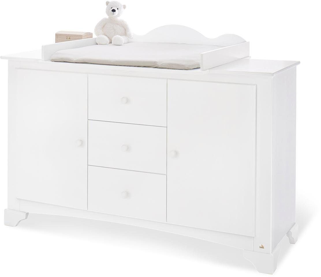 Pinolino® Babyzimmer-Komplettset Pino, (Set, 3-St., Kinderbett, Wickelkommode, Kleiderschrank), extrabreit groß mit 3 Türen; Made in Europe