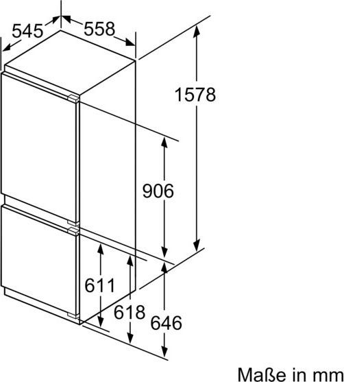 SIEMENS Einbaukühlgefrierkombination iQ500 KI77SADD0, 157,8 cm hoch, 55,8 cm breit