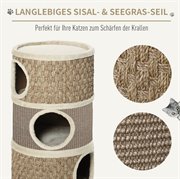 PawHut Katzenkratzbaum Kratztonne für katzen Katzenbaum Kletterbaum Sisal