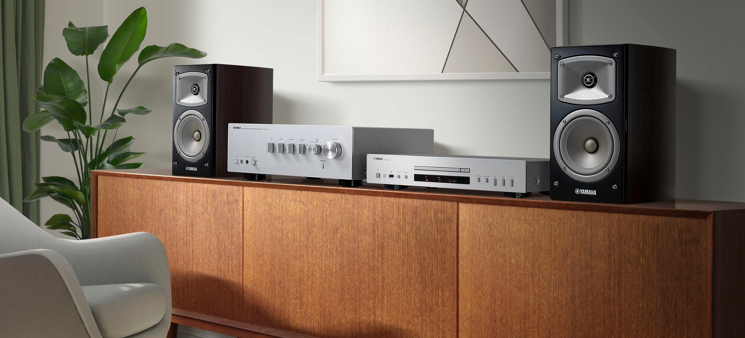 Yamaha CD-S303 CD-Player (CD, Display mit Uhranzeige, Displaybeleuchtung, USB-Aufnahme)