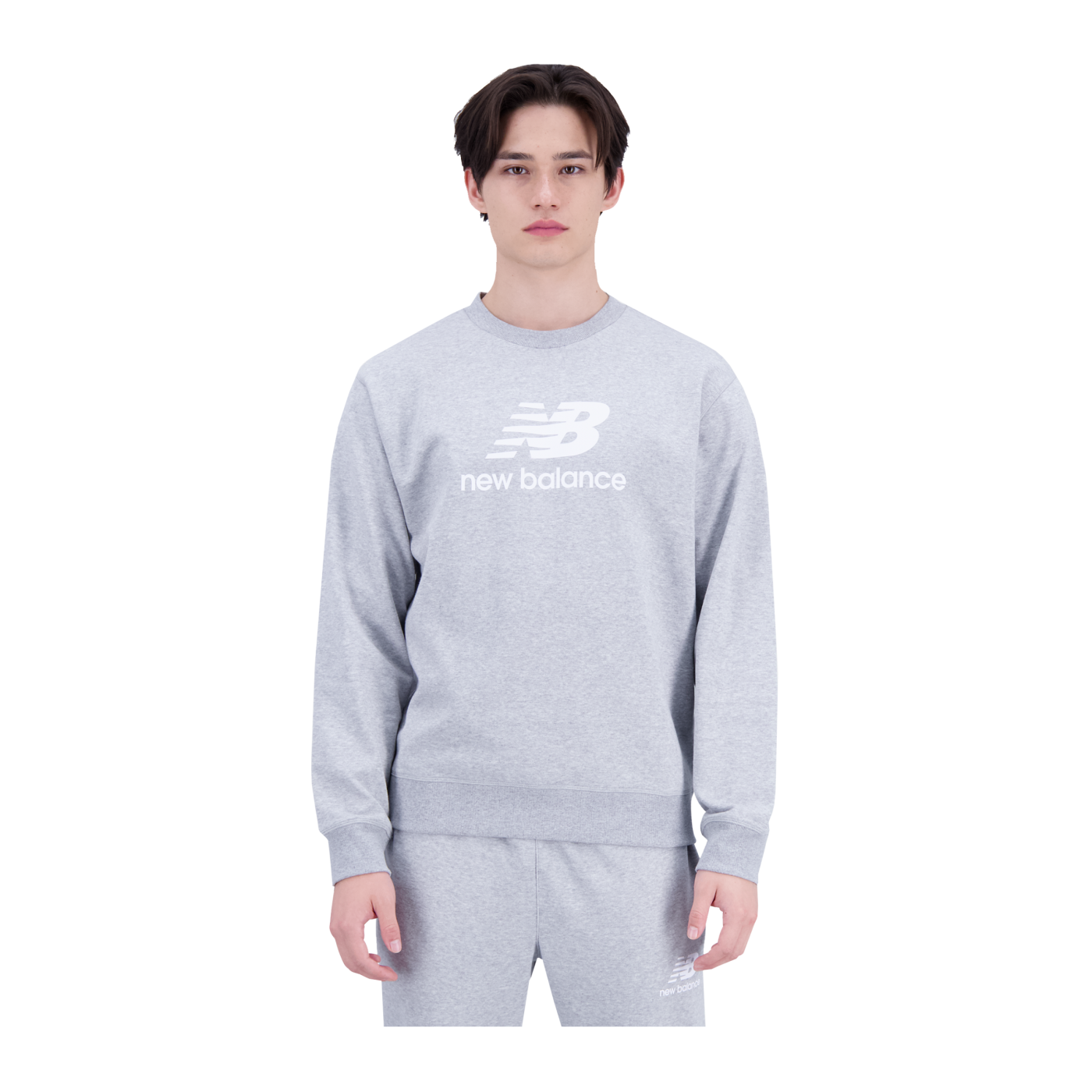 New Balance Essentials Logo Sweatshirt Grau FAG