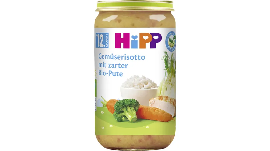 HiPP Menüs: Gemüserisotto mit zarter Bio-Pute 250g 250 g