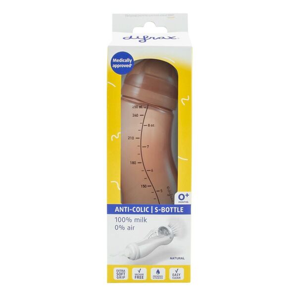 Difrax Natural 0 M S-palack narancssárga, 250ml