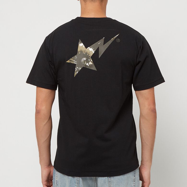 A Bathing Ape Tie Dye Bape Sta Logo Tee M black/black