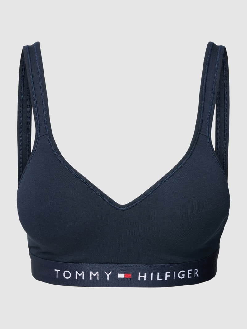 Bralette mit Label-Print Modell 'ORIGINAL' in schwarz