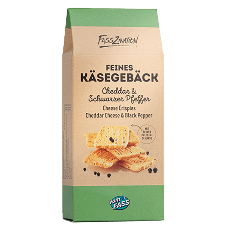 Käsegebäck Cheddar & schwarzer Pfeffer