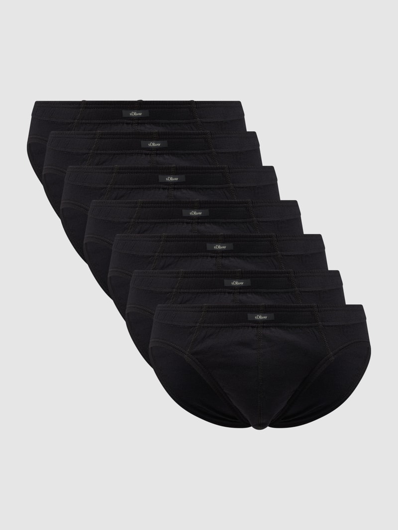 Slip aus Baumwolle im 7er-Pack in schwarz