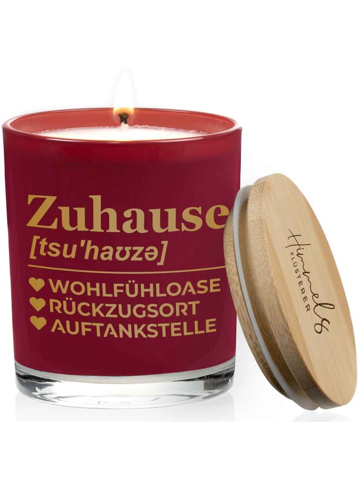 Himmelsflüsterer  Zuhause - Vanille Duftkerze im Glas - Farbe: Rot günstig kaufen onesize