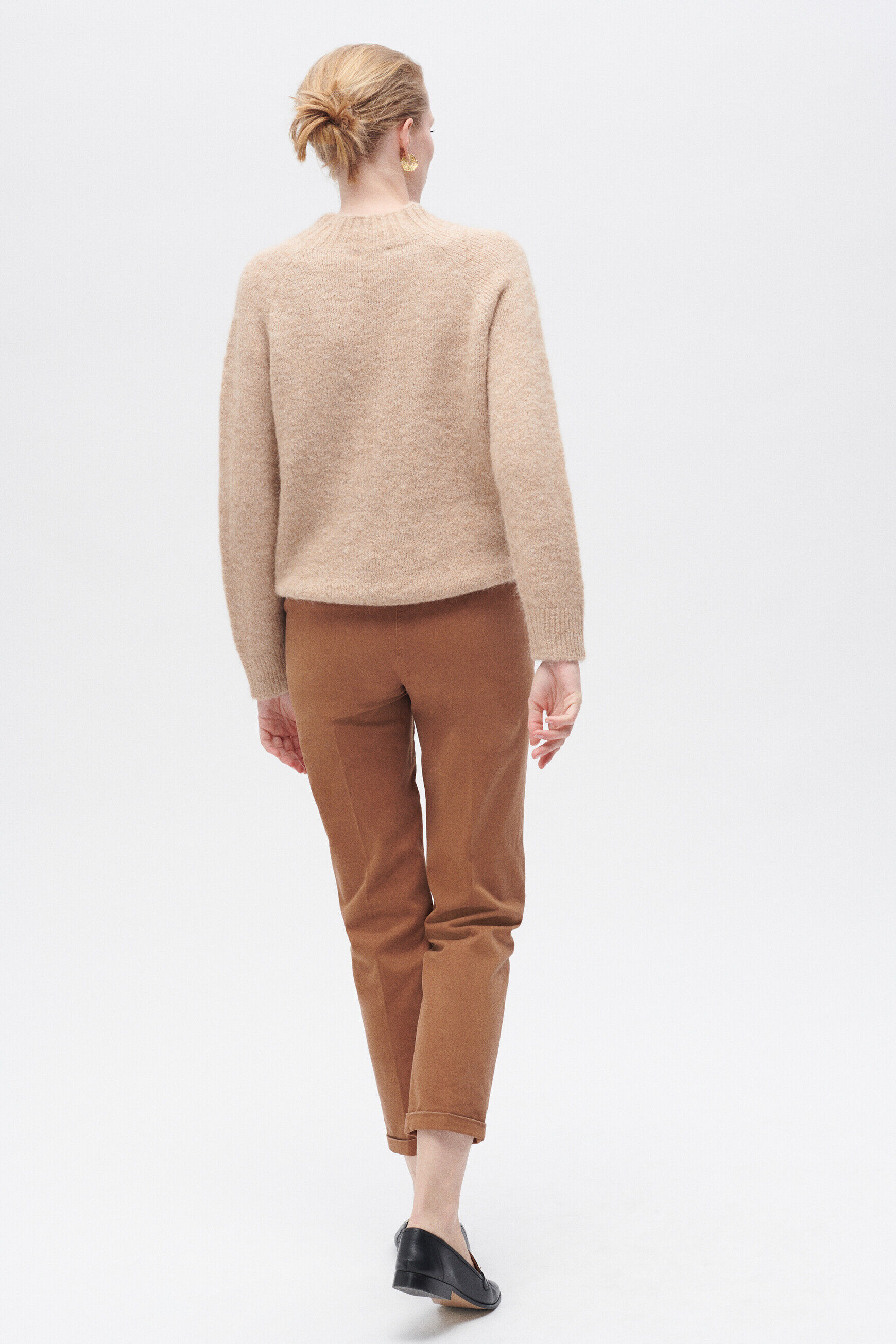 Pantalon pachille marron cognac femme
