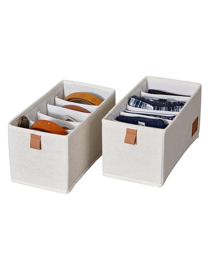 STORE IT 2er-Set: Organizer in Creme - (B)15 x (H)15 x (T)30 cm günstig kaufen onesize