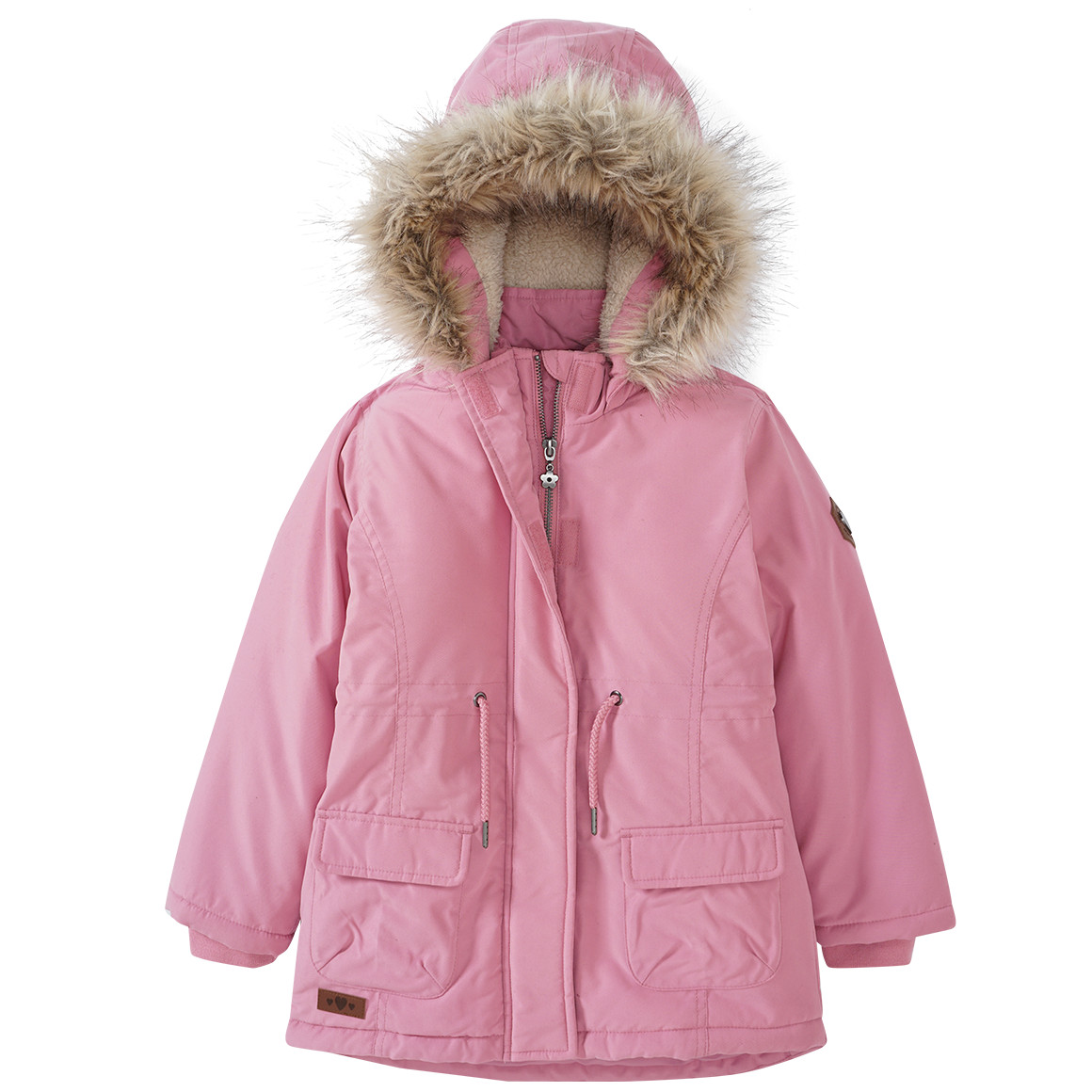 Mädchen Parka mit Fellimitat