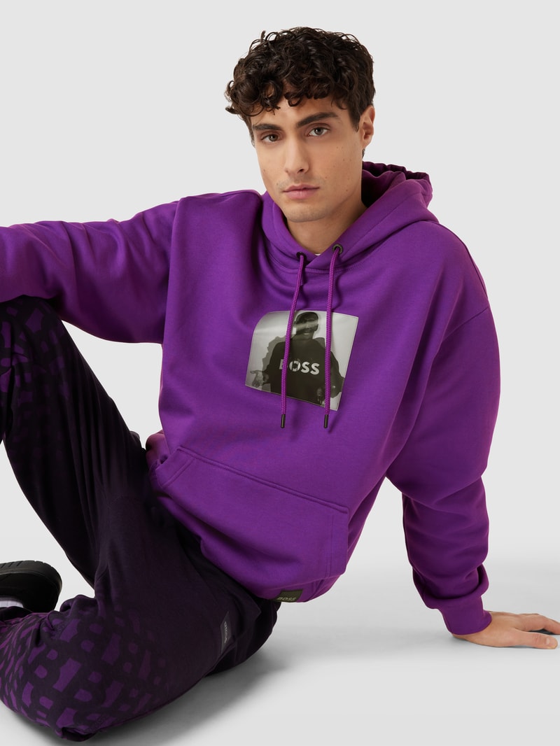 Hoodie mit Foto-Print Modell 'KHABY' in lila