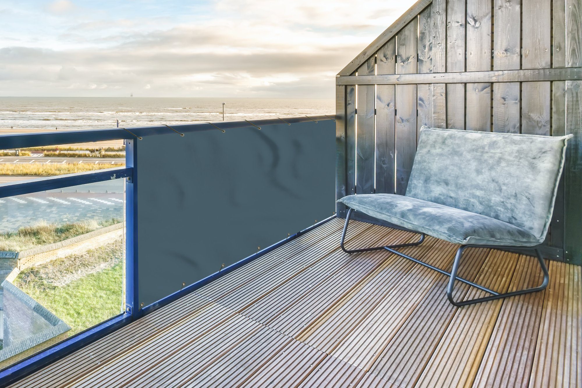 MuchoWow Balkonsichtschutz Oceana - Farben - Palette (1-St) Balkonbanner, Sichtschutz für den Balkon, Robustes und wetterfest
