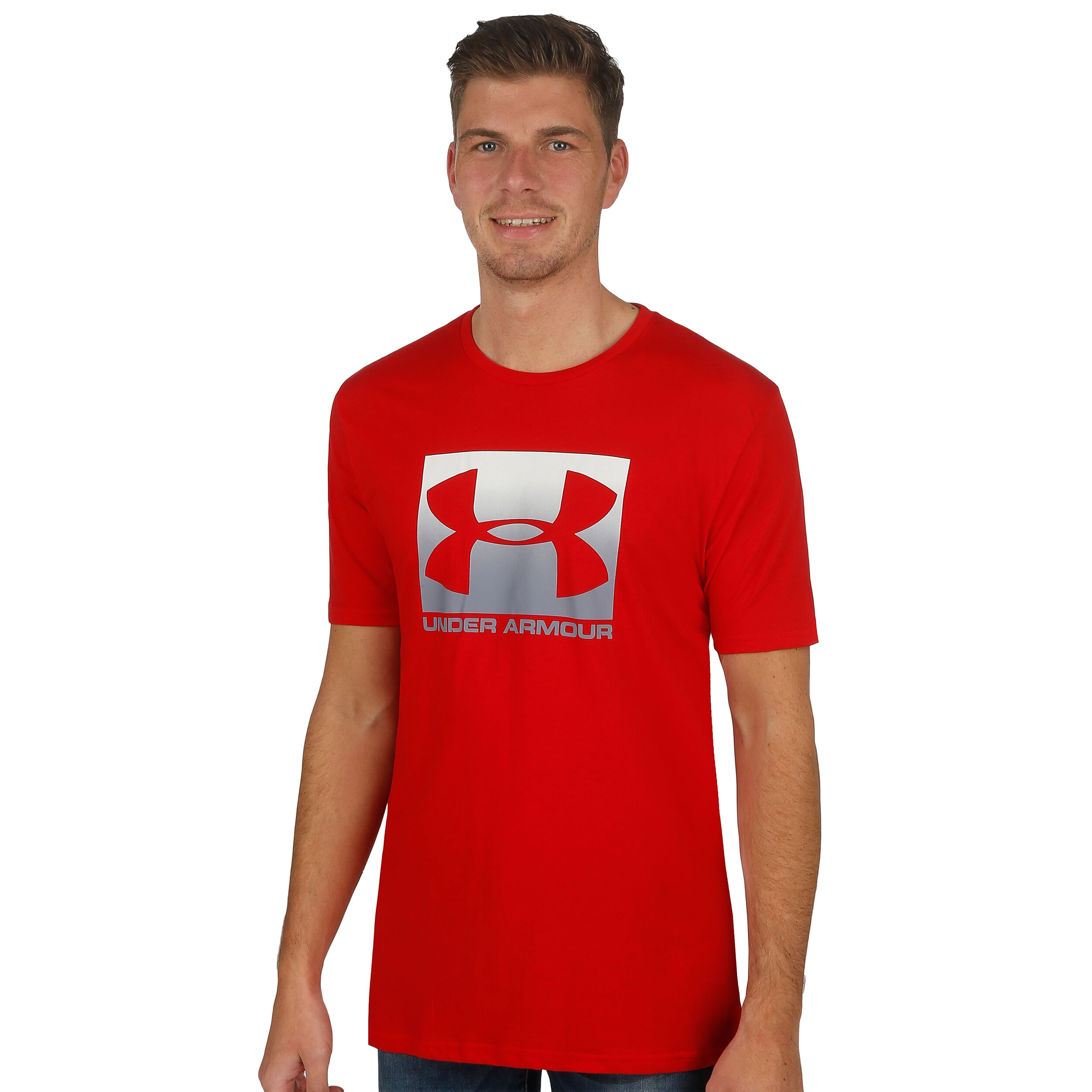 Boxed Sportstyle T-Shirt Herren - Rot, Hellgrau