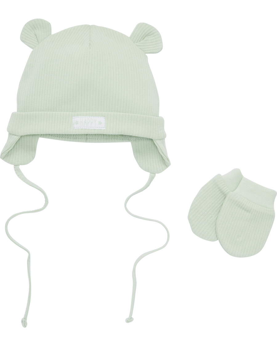Newborn Mütze + Fäustlinge
