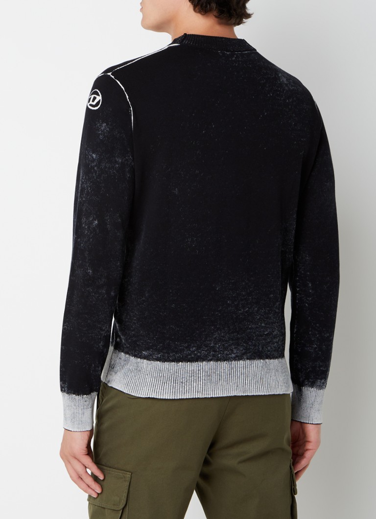 Maglione Diesel K-Larence-B a maglia fine con finitura lavata