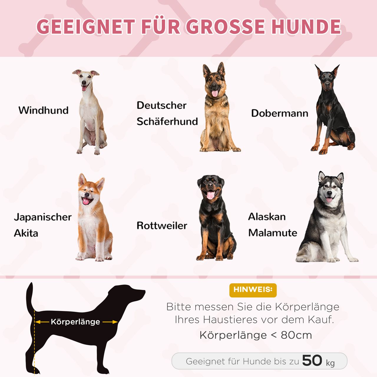 PawHut Hundeliege outdoor Hundebett Katzenbett Haustierbett Schlafplatz Rot