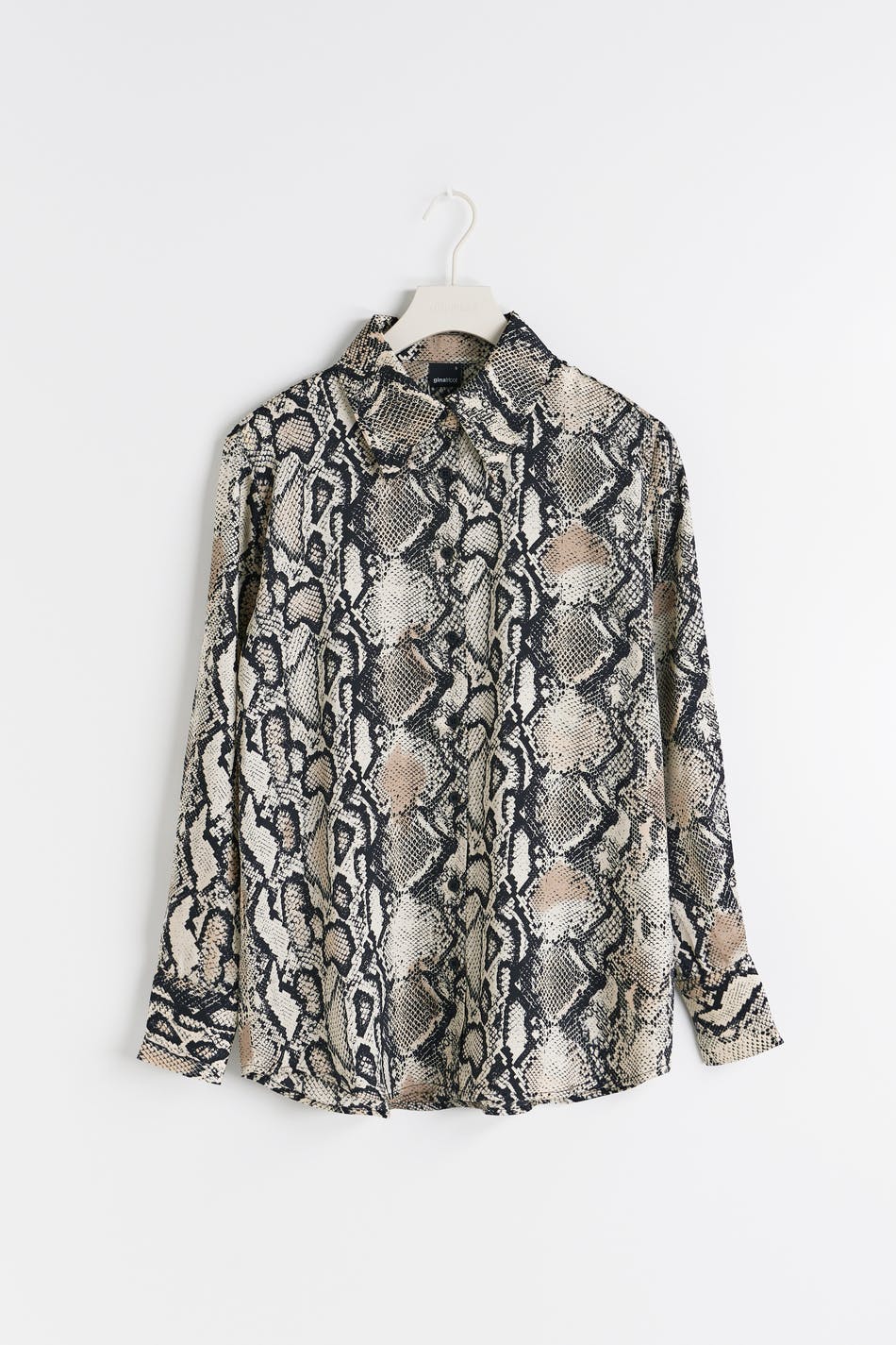 Oversized satin shirt