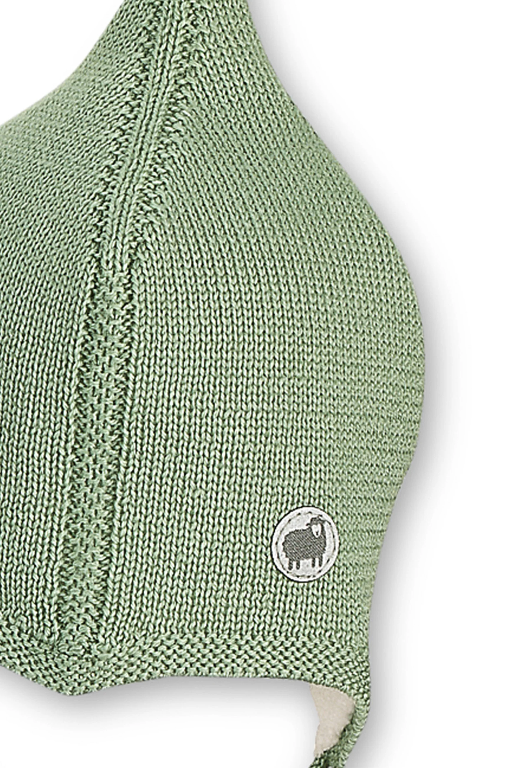 Strickmütze Baby aus Merinowolle unifarben