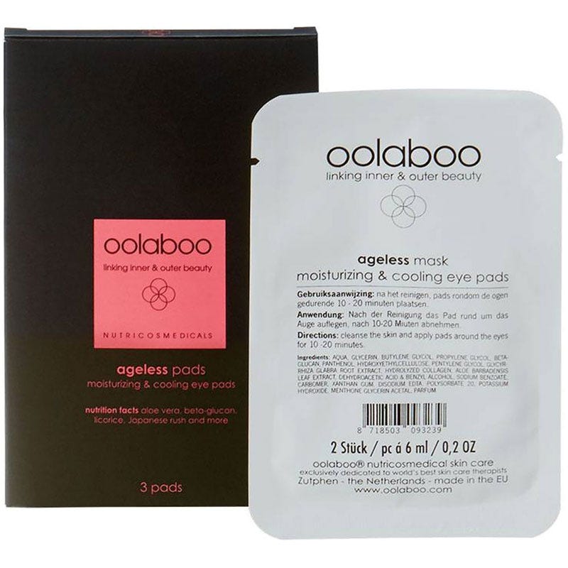 oolaboo AGELESS moisturizing & cooling eye pads 3x2