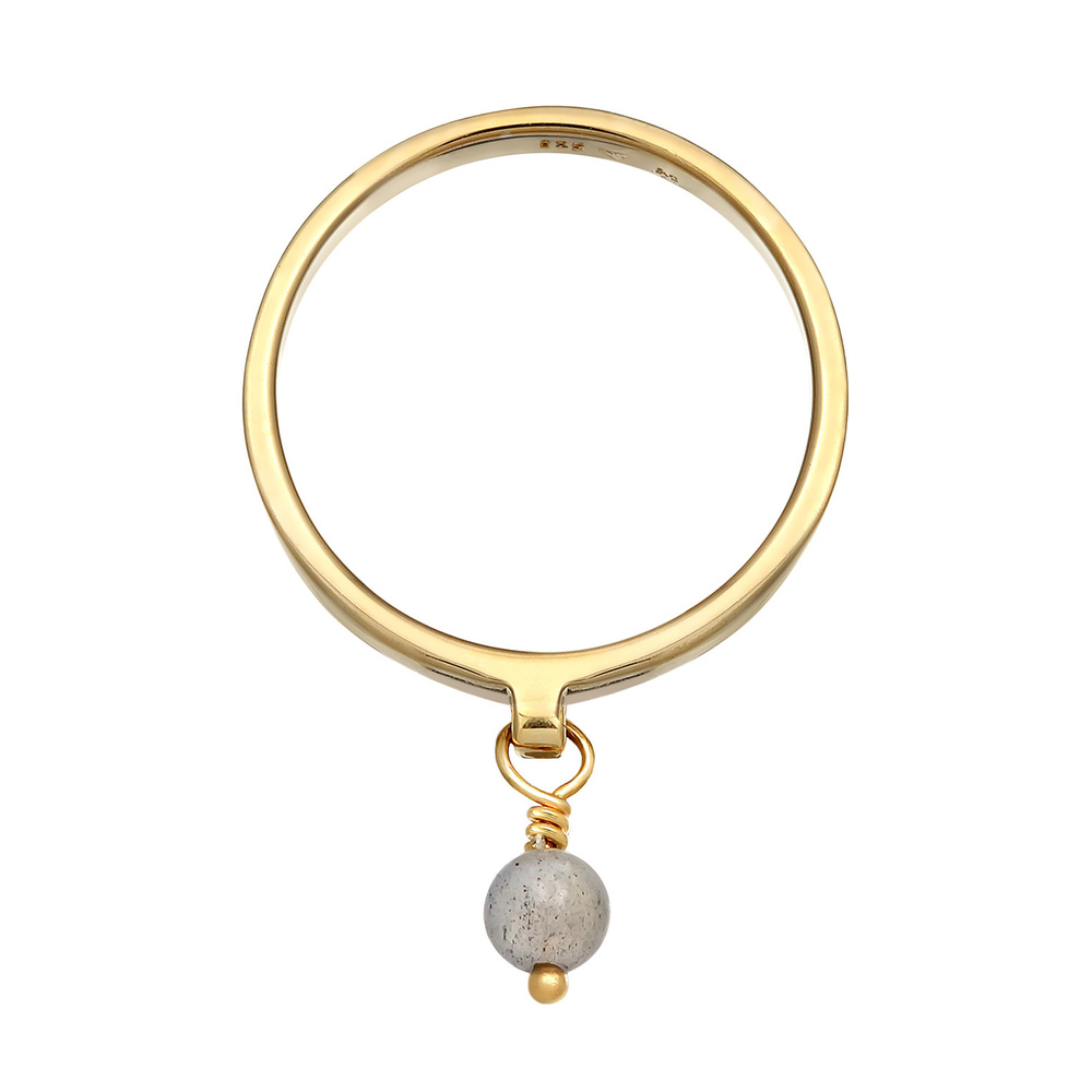 Elli PREMIUM Elli PREMIUM Bague Femmes bande pendentif perle avec labradorite en argent sterli Bague