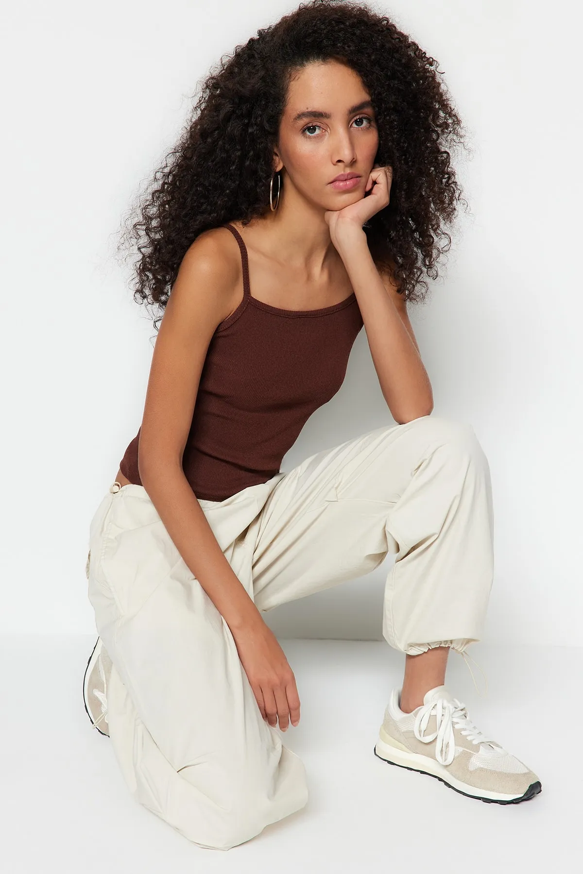 Trendyol Collection  Unterhemd - Braun - Slim Fit