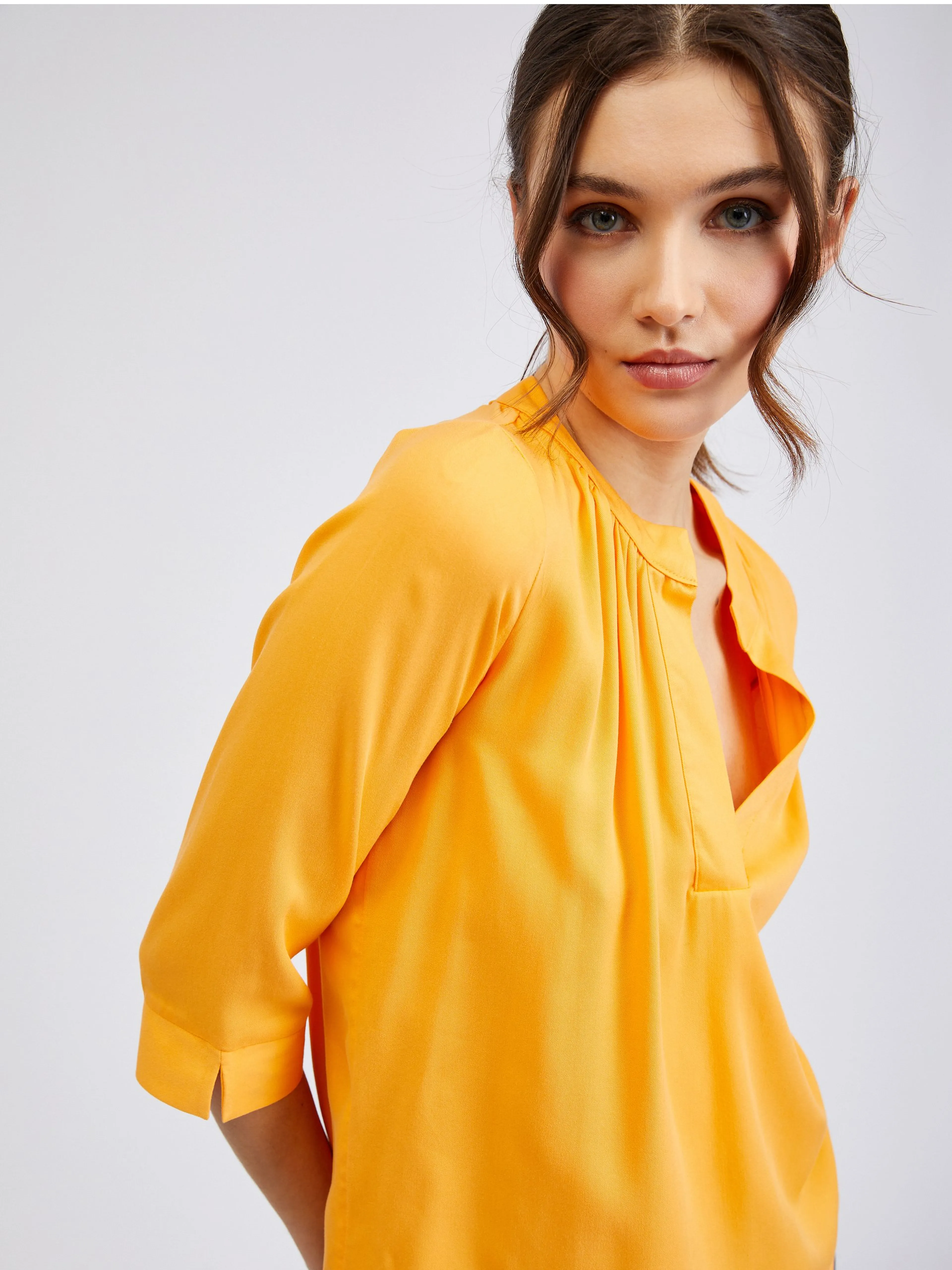 Orangefarbene Damenbluse ORSAY