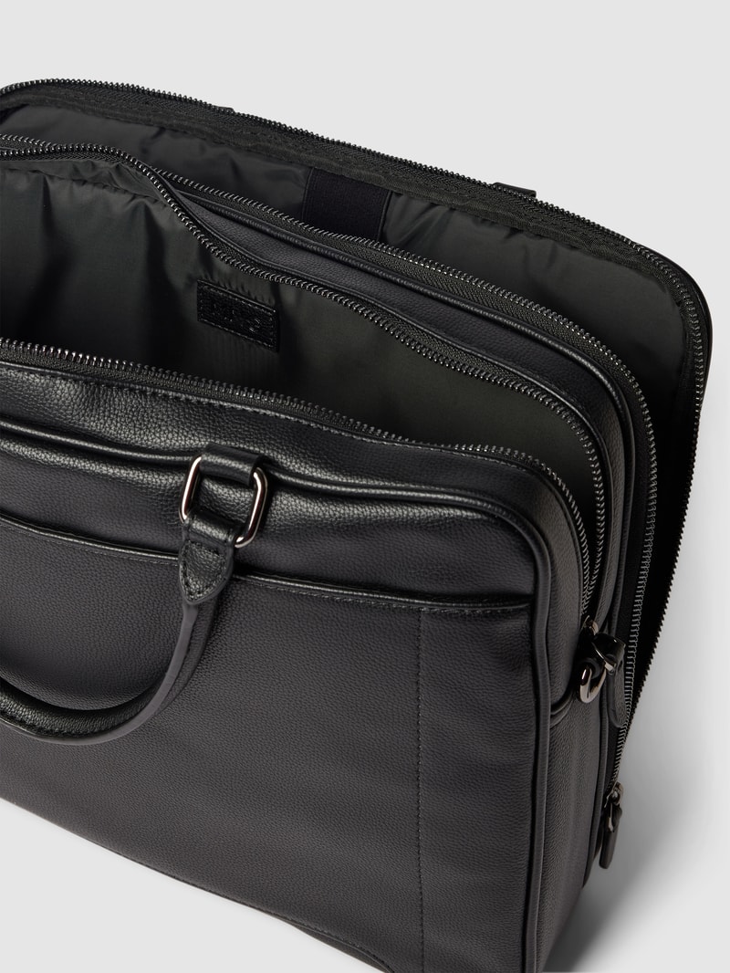Laptoptasche in Leder-Optik in schwarz