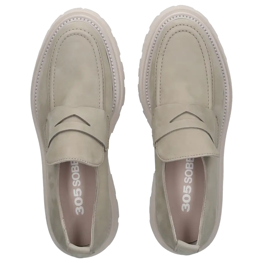 305 SOBE - Loafer LOTTE Nubukleder - grün