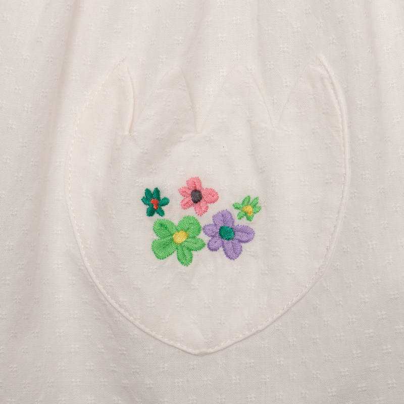 Robe bébé fille bi matière écrue beige Catimini