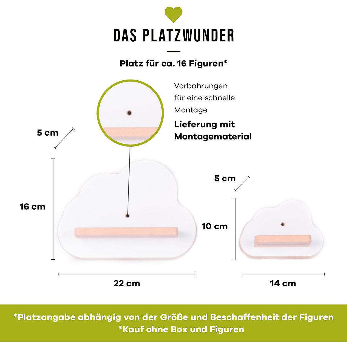 2er-Sammelset Wolken, weiß