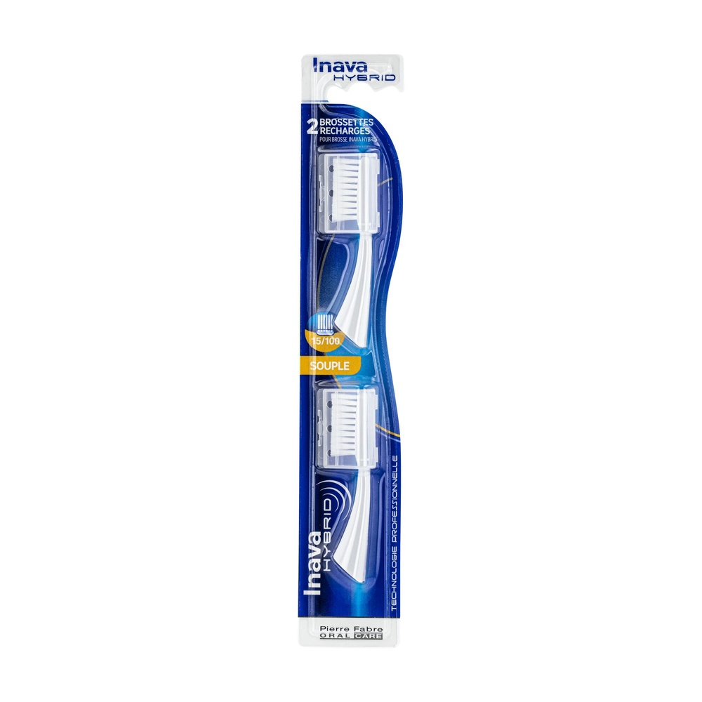Oral Care INAVA HYBRID RECHARGE 15/100 (blister de 2 unités) Brosse à dents électrique