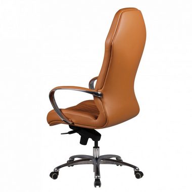 Amstyle Chefsessel SPM1.296 (Bürostuhl MONTEREY Echtleder Caramel 120KG), Schreibtischstuhl Hohe Rückenlehne mit Kopfstütze