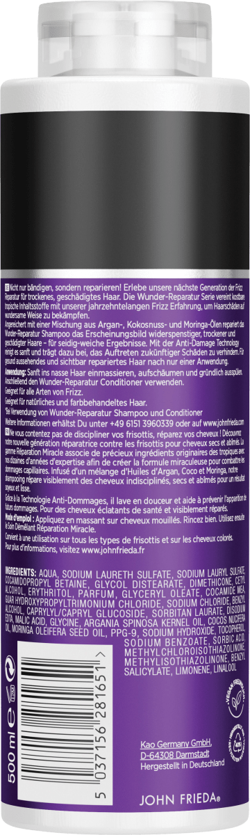 Shampoo Frizz Ease Wunder-Reparatur, 500 ml