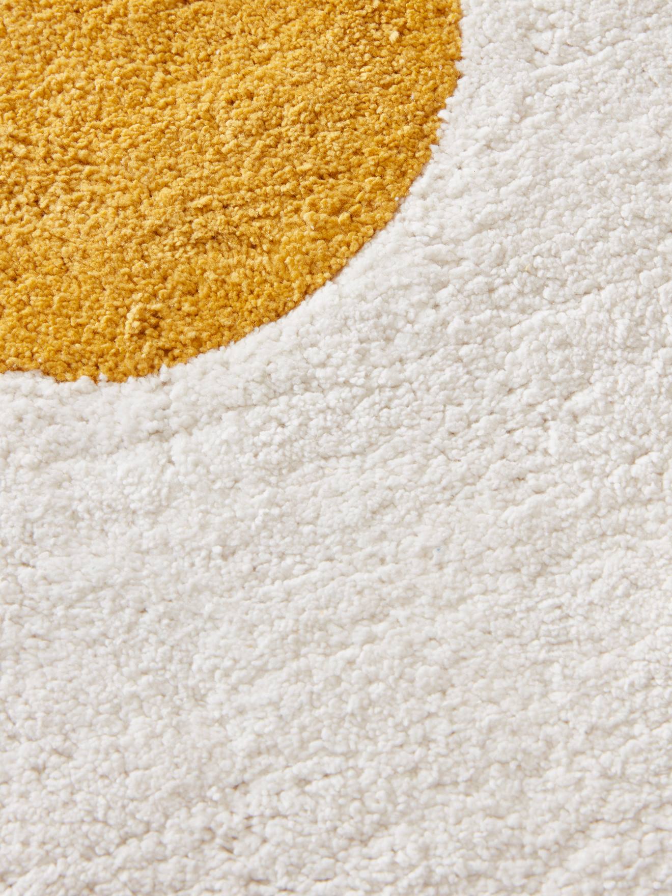 Tapis en éponge Fleur blanc