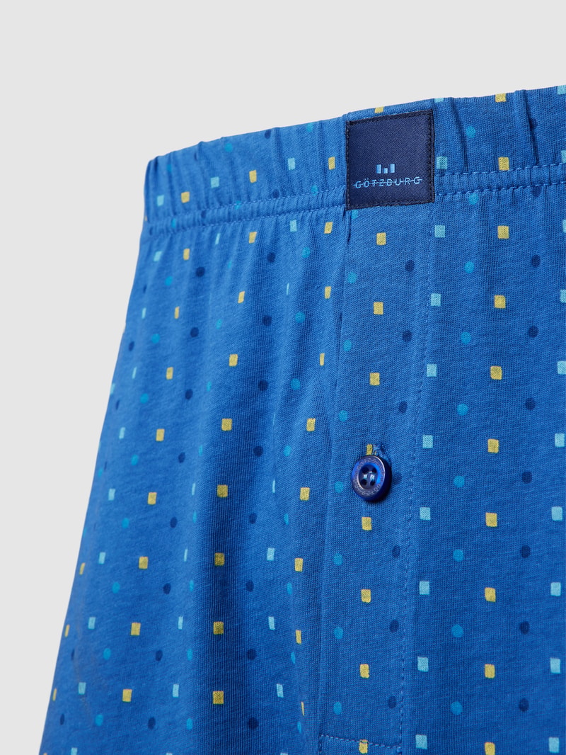 Boxershorts mit Allover-Muster Modell 'X-LASTIC' in blau
