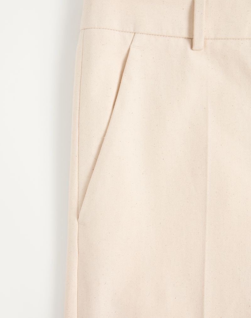 Katoenen canvas broek met omslag