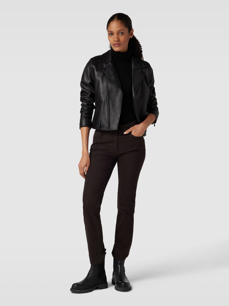 Jeans im 5-Pocket-Design Modell 'CORA' in dunkelbraun