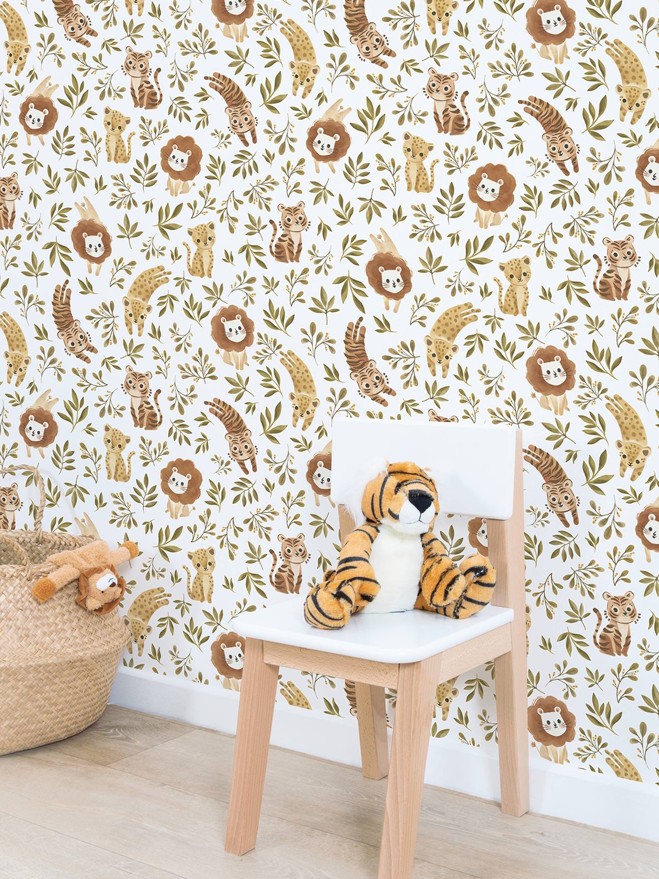 Lilipinso Kinderzimmer Vliestapete mit Savannentieren FELIDAE LILIPINSO - bronze