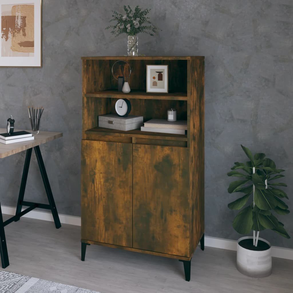 vidaXL Sideboard Highboard Räuchereiche 60x36x110 cm Holzwerkstoff (1 St)