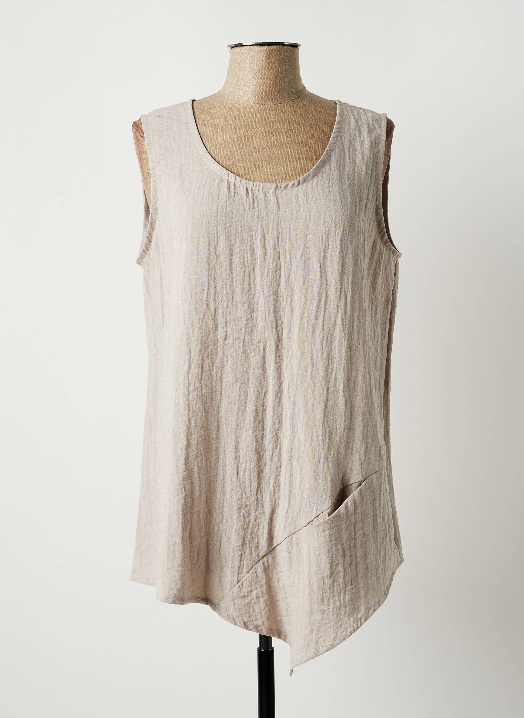 One O One Tuniquesansmanche Femme couleur gris