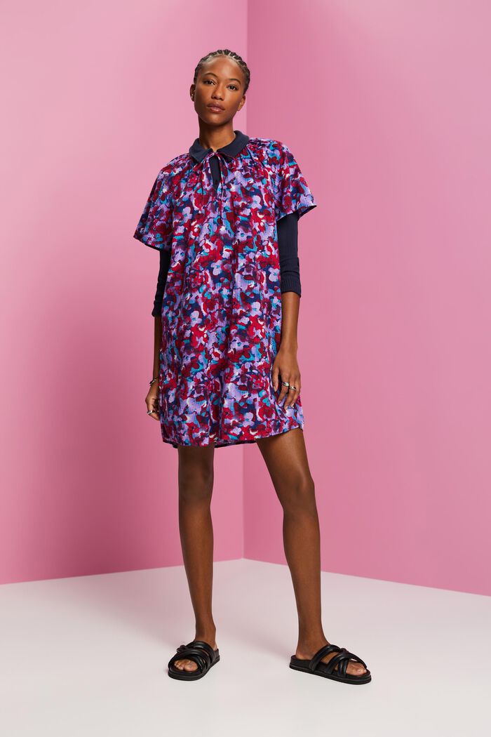 Kleid aus strukturierter Baumwolle
