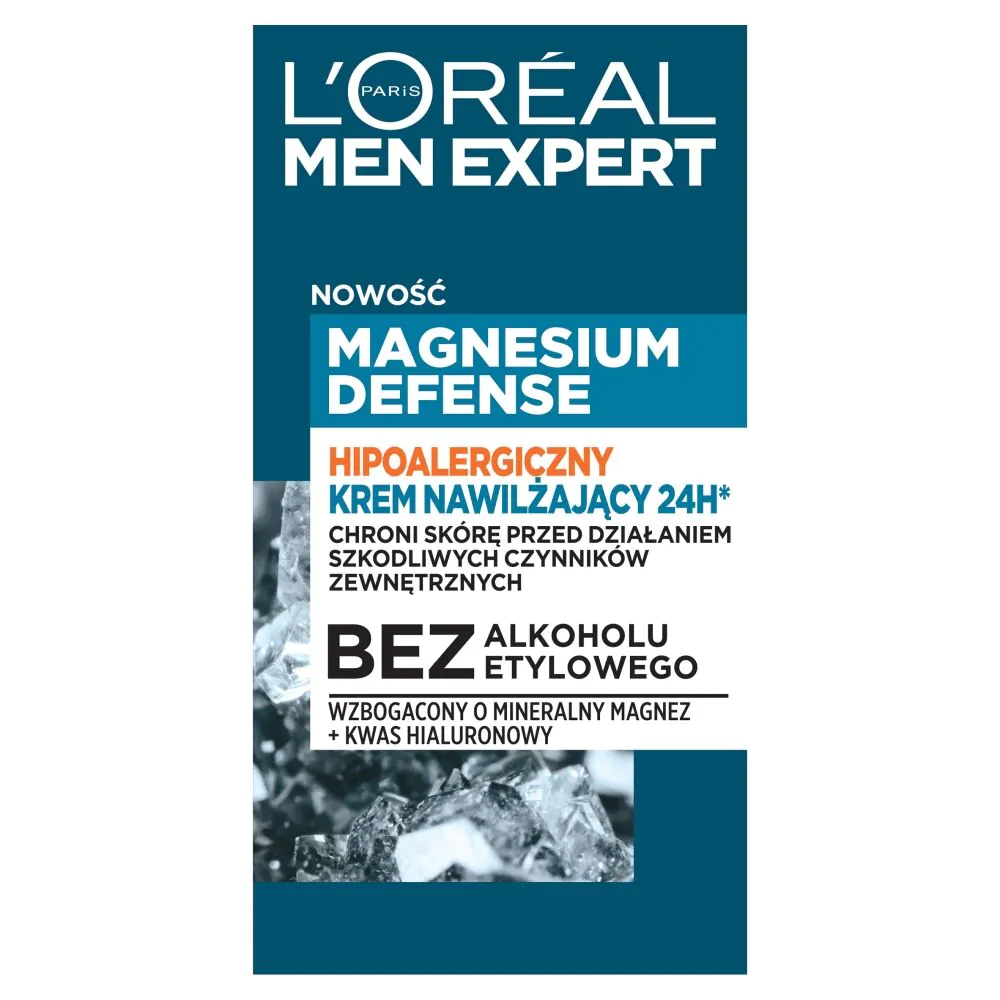 „L'Oréal Men Expert“ hipoalerginis 24 valandų drėkinamasis kremas „Magnesium Defense“