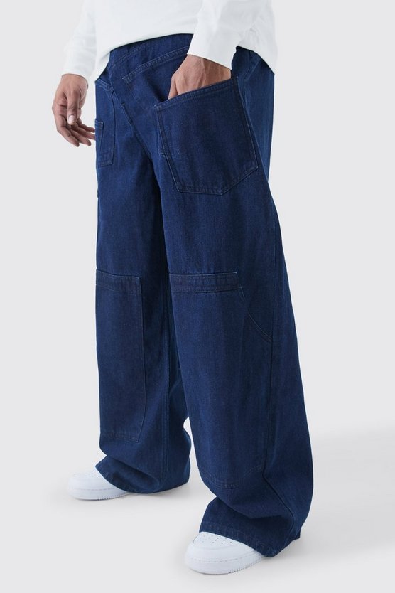 Plus lockere Jeans mit Taschen