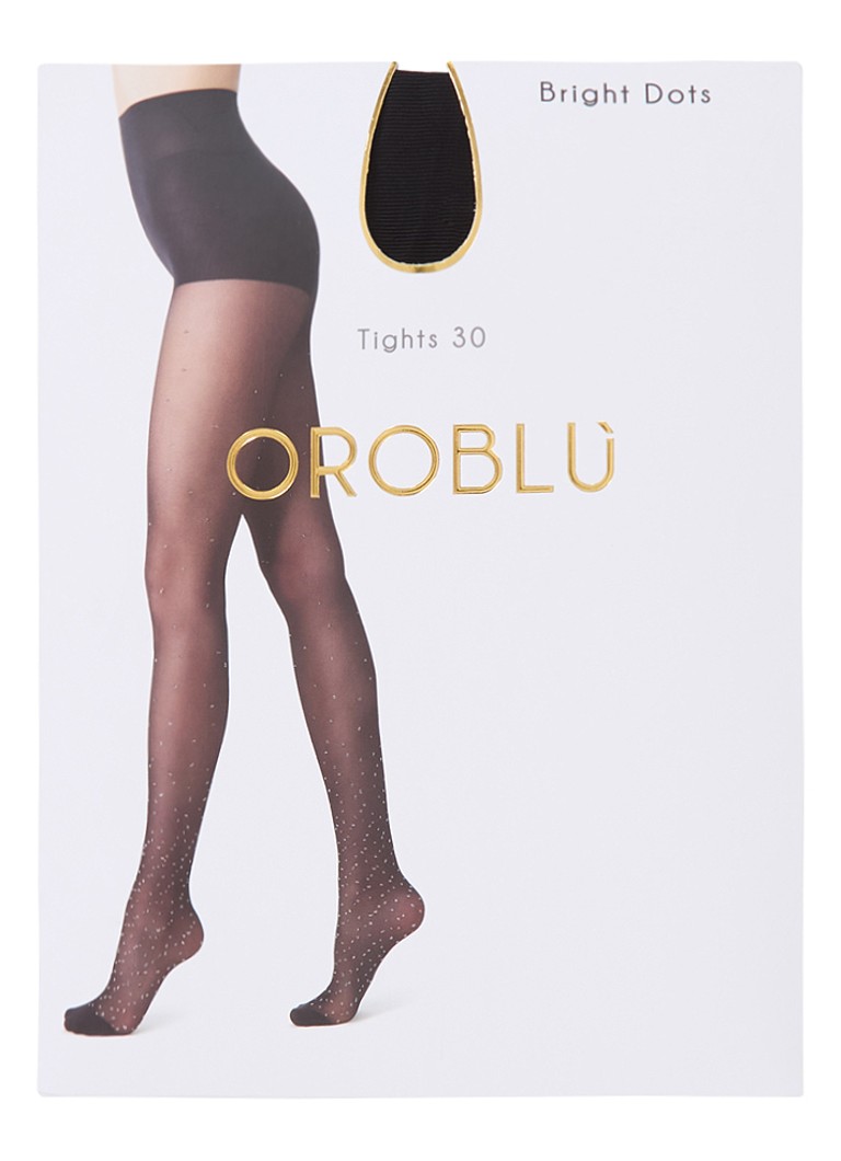 Oroblu Bright Dots tights in 30 denier black