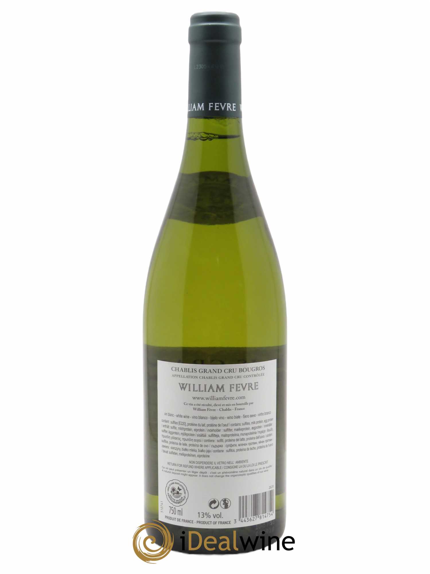 Chablis Grand Cru Bougros William Fèvre (Domaine) (CBO à partir de 3 BTS) 2020 - Lot de 1 Bouteille