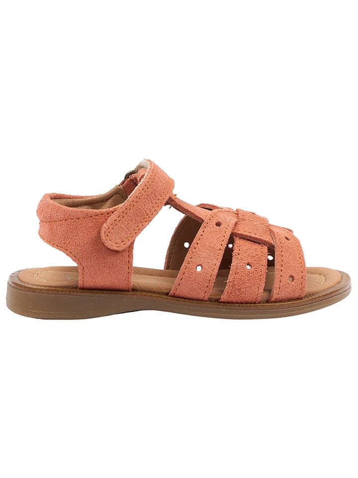 POM POM Leder-Sandalen in Orange günstig kaufen