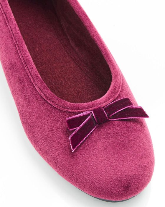 Ballerines aspect velours