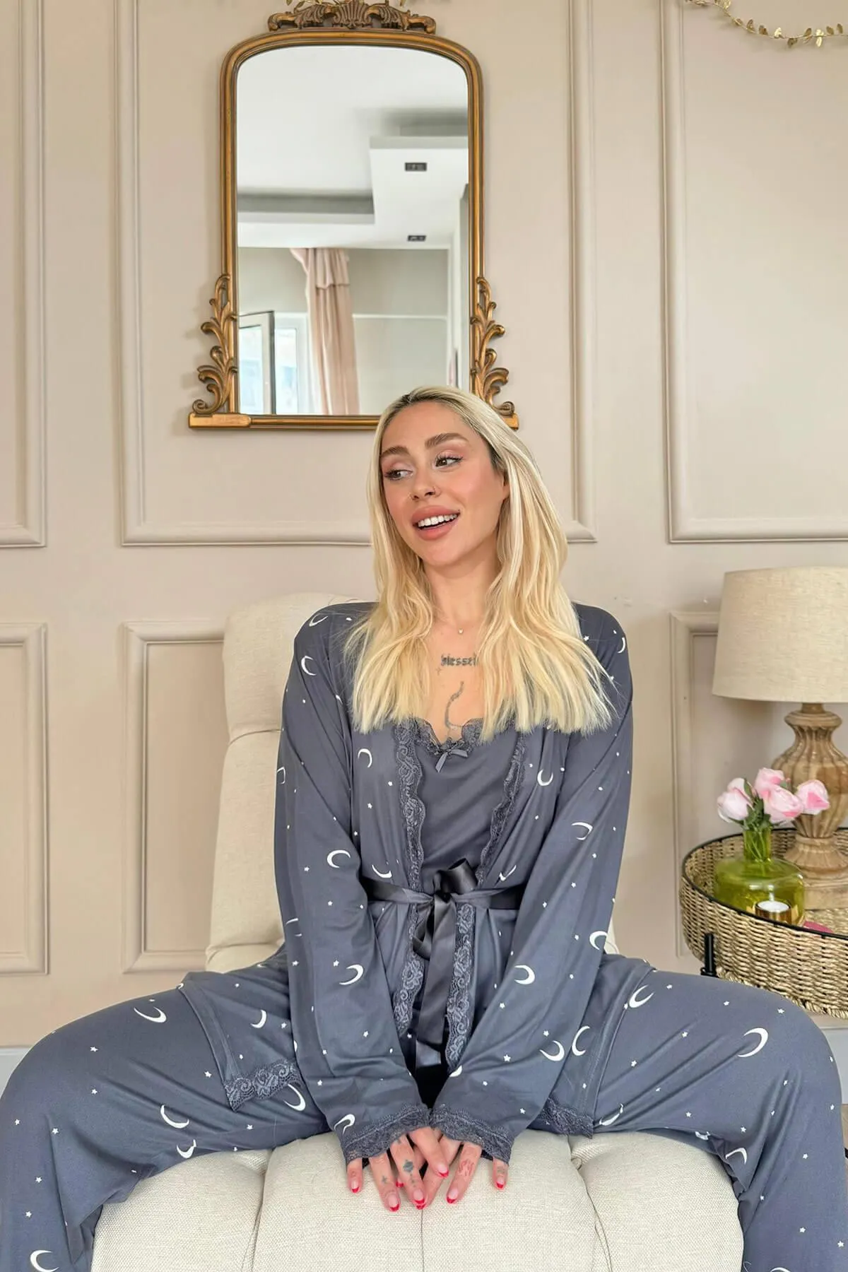 Pijamaevi  Pyjama set - Grau - Stern