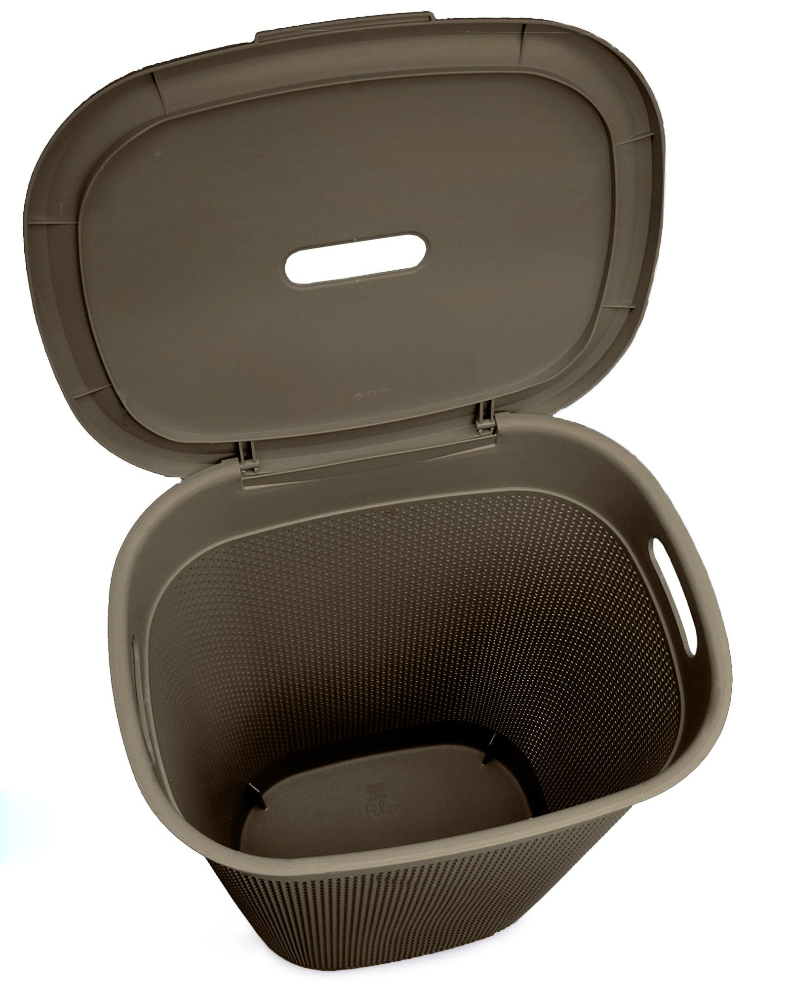 ONDIS24 Wäschebox Wäschekorb Filo aus Kunststoff 55 Liter, gut belüftet, neues italienisches Design, edle Verarbeitung